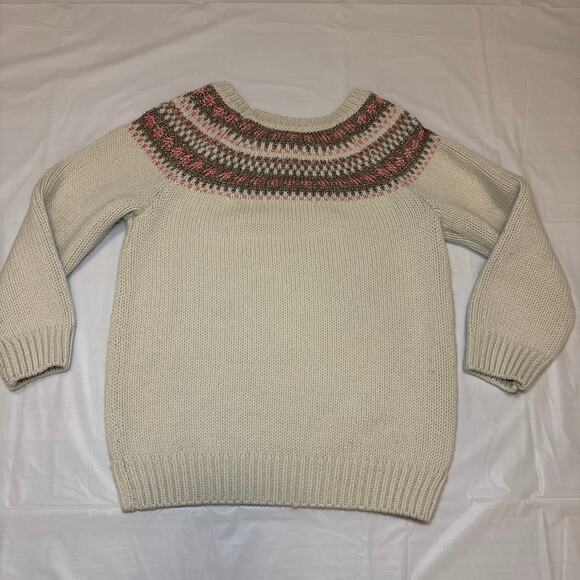 Banana Republic FAIR ISLE PULLOVER cream color size small - Picture 9 of 13